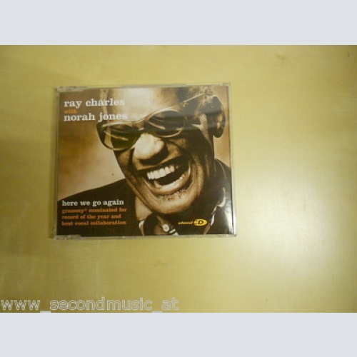 MAXI CD---RAY CHARLES WITH NORAH JONES--HERE WE GO AGAIN--3 TRACKS
