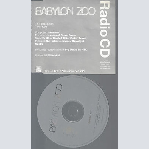 CD--BABYLON ZOO SPACEMAN--PROMO