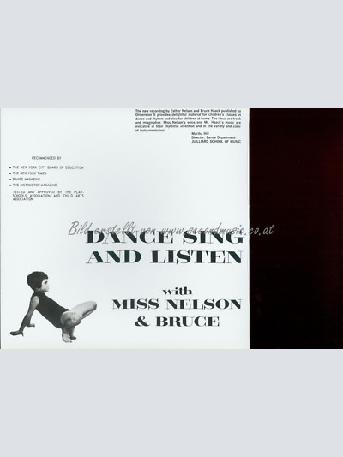 LP- Miss Nelson & Bruce ?– Dance Sing And Listen   // NEW SEALED //