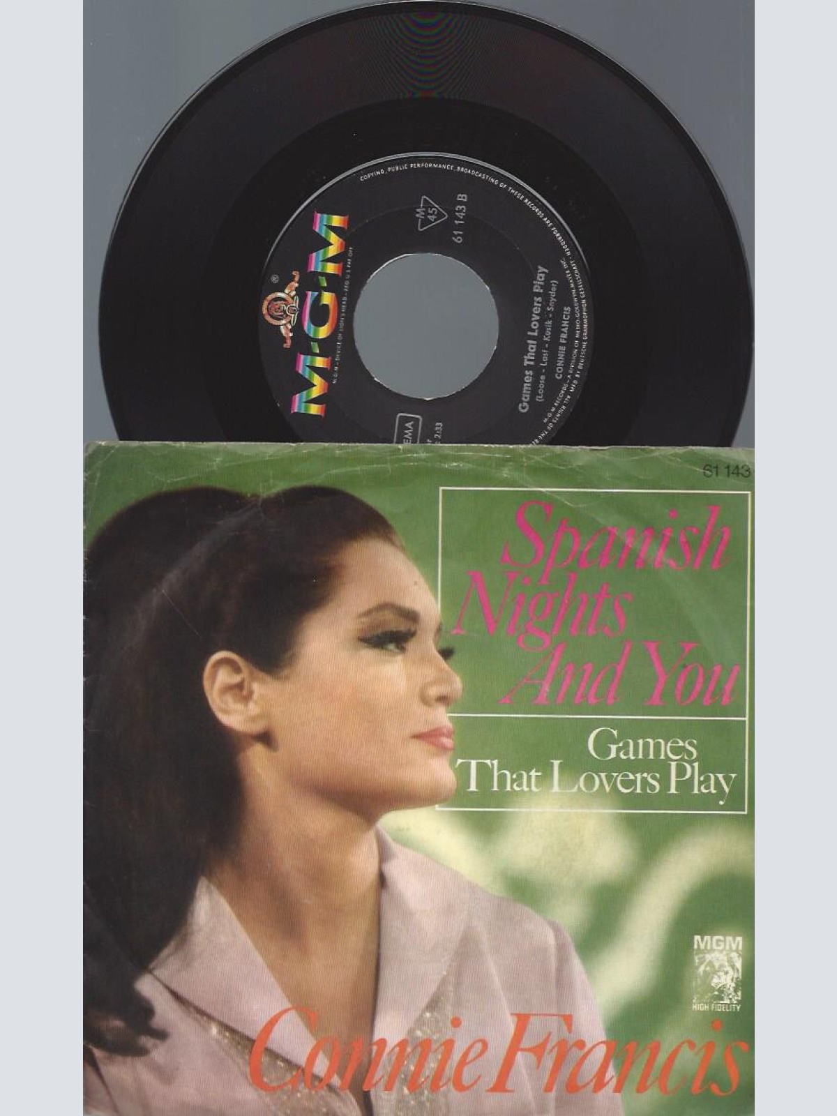 7"  Connie Francis – Spanish Nights And You