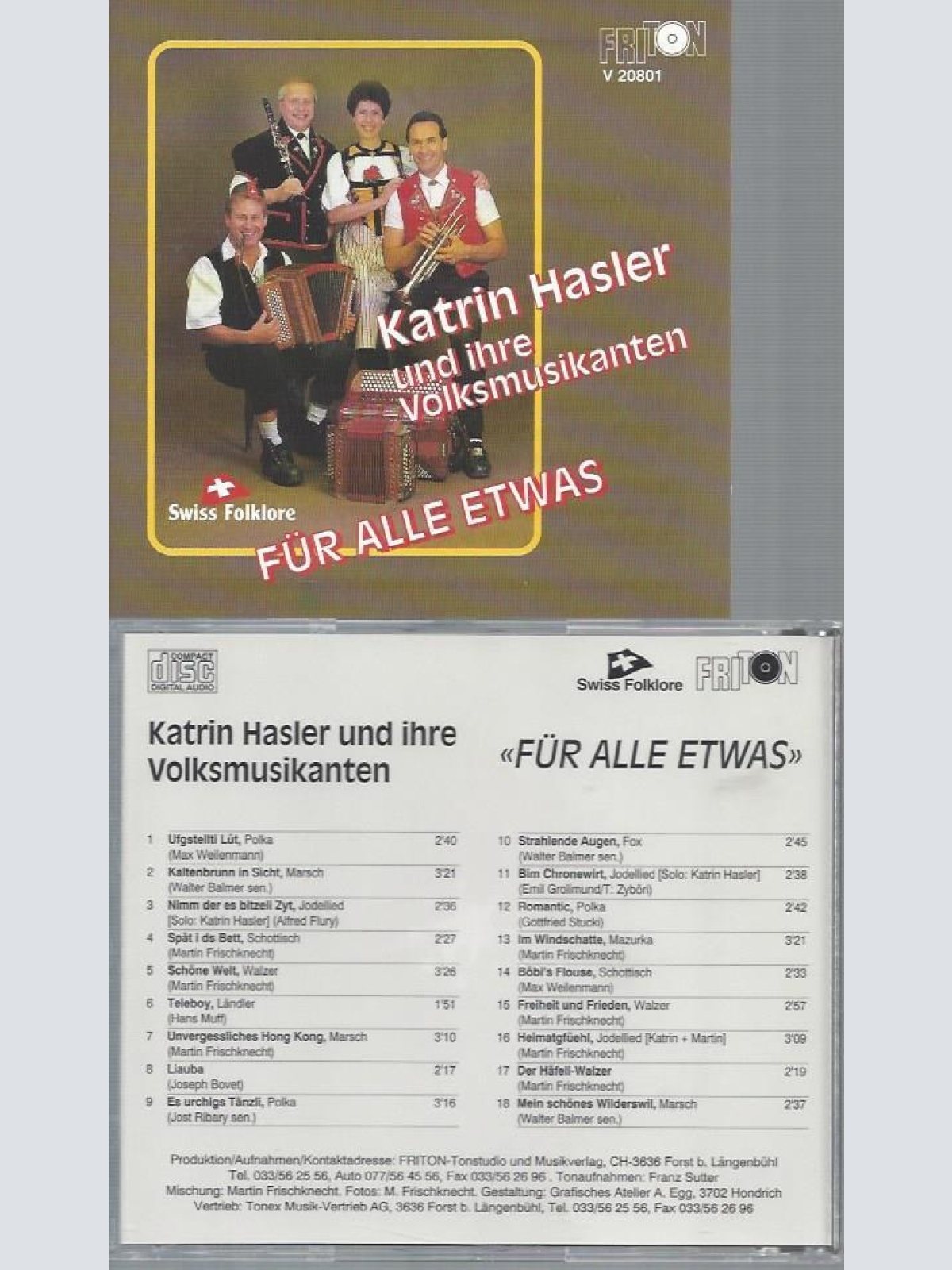 CD--KATRIN HASLER UND IHRE MUSIKANTEN FÜR ALLE ETWAS