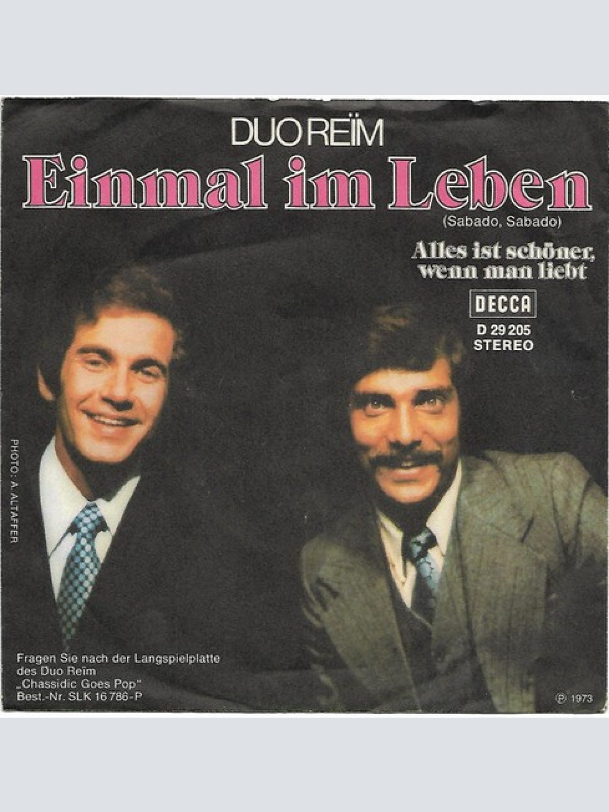 7" Duo Reïm* - Einmal Im Leben