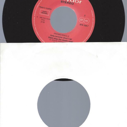7"    Diego Piotto Une Canzone (Don't Let Them Stop The Music Now) / Promo