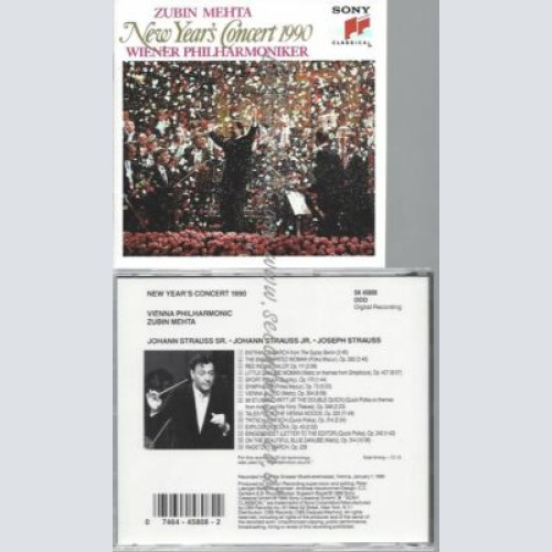 CD--ZUBIN MEHTA | --NEW YEAR'S CONCERT  1990