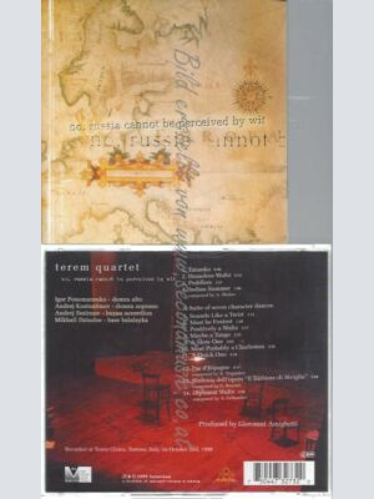 CD--TEREM QUARTET | --NO, RUSSIA CANNOT BE PERCEIVED BY W