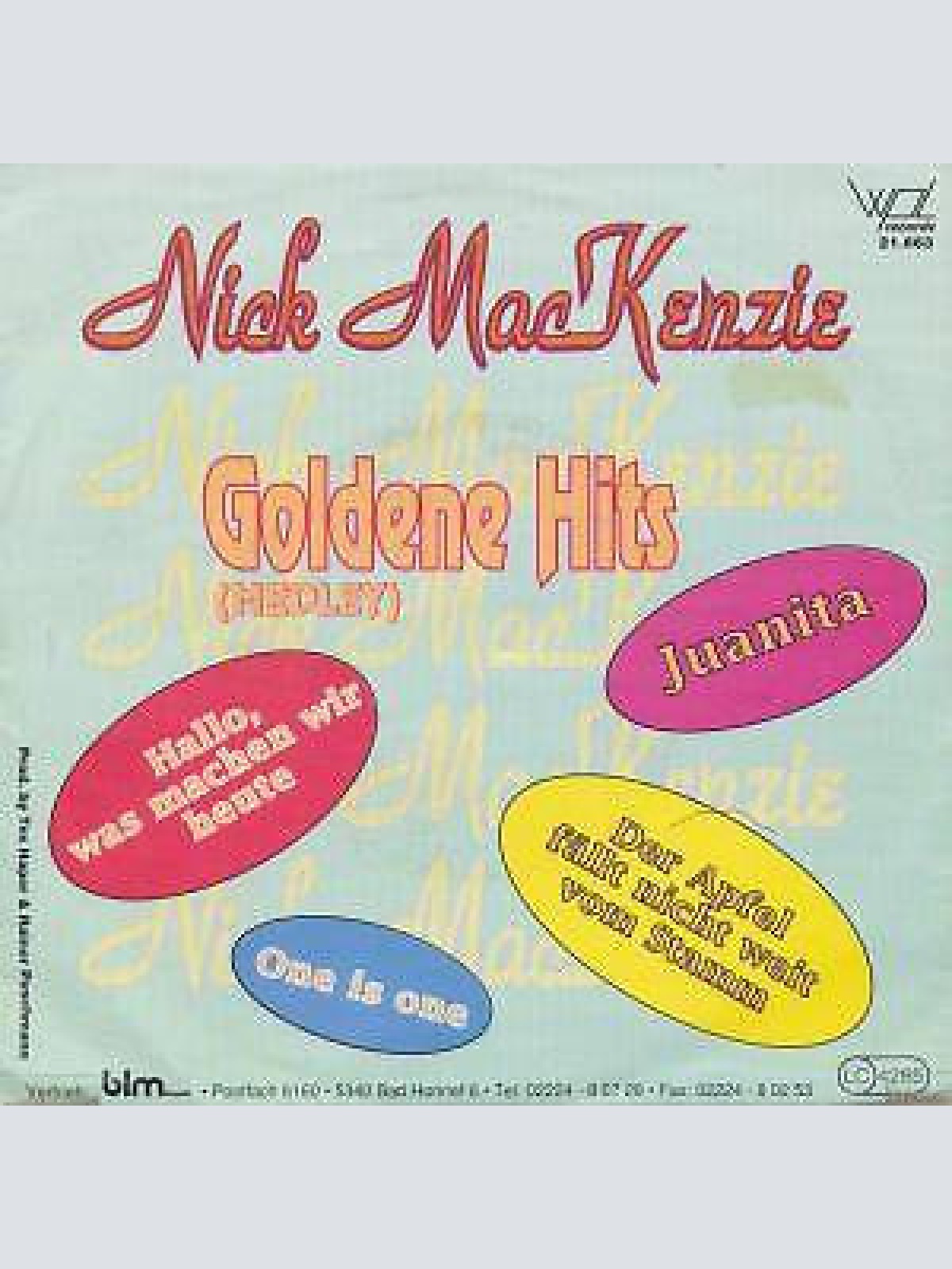 7", EP Nick MacKenzie - Goldene Hits (Medley)
