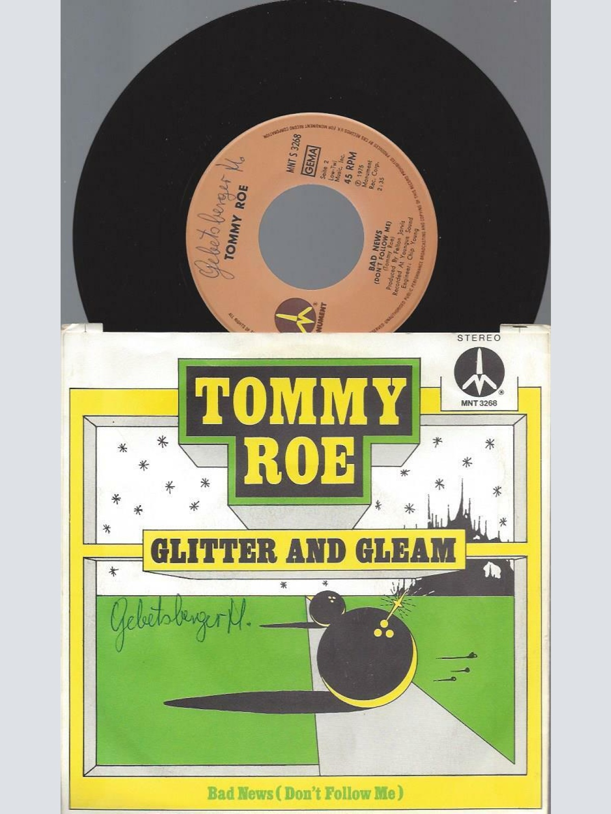 7"   Tommy Roe  Glitter And Gleam