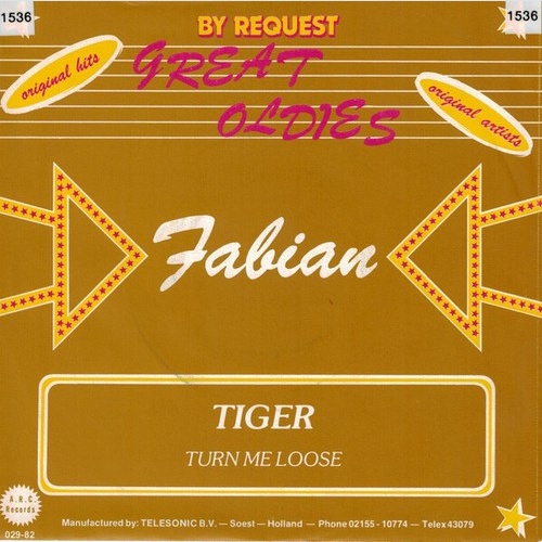 7", Single, Red Fabian (6) - Tiger / Turn Me Loose