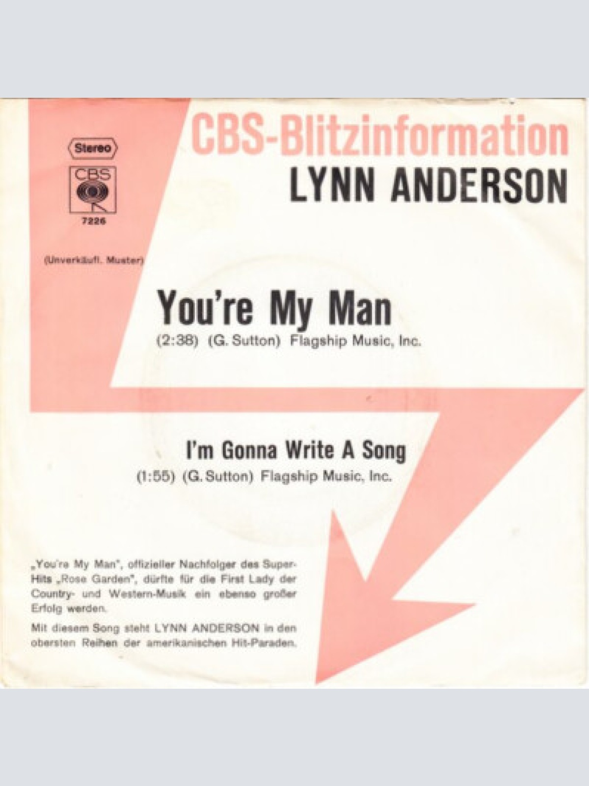7", Single, Promo Lynn Anderson - You're My Man