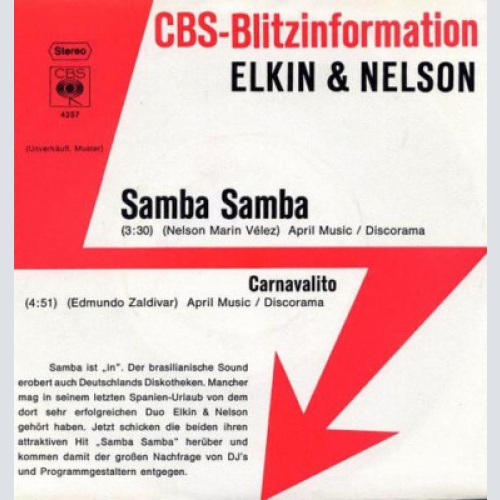 7", Single, Promo Elkin & Nelson - Samba Samba