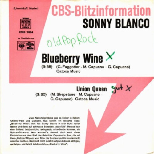 7", Single, Promo Sonny Blanco - Blueberry Wine