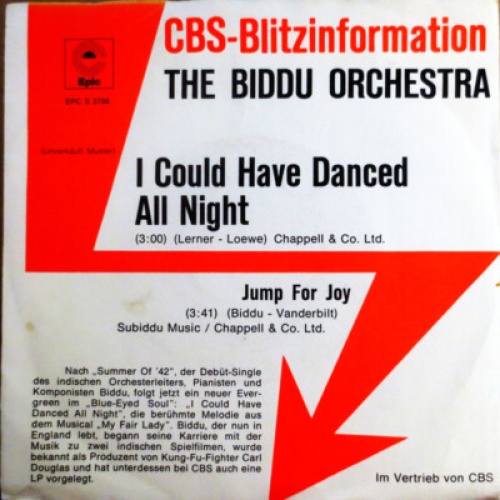 7", Single, Promo The Biddu Orchestra* - I Could Have Danced All Night / Jump...