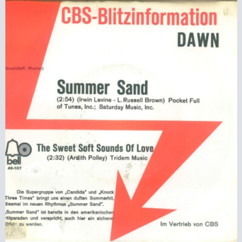 7", Single, Promo Dawn (5) - Summer Sand / The Sweet Soft Sounds Of Love