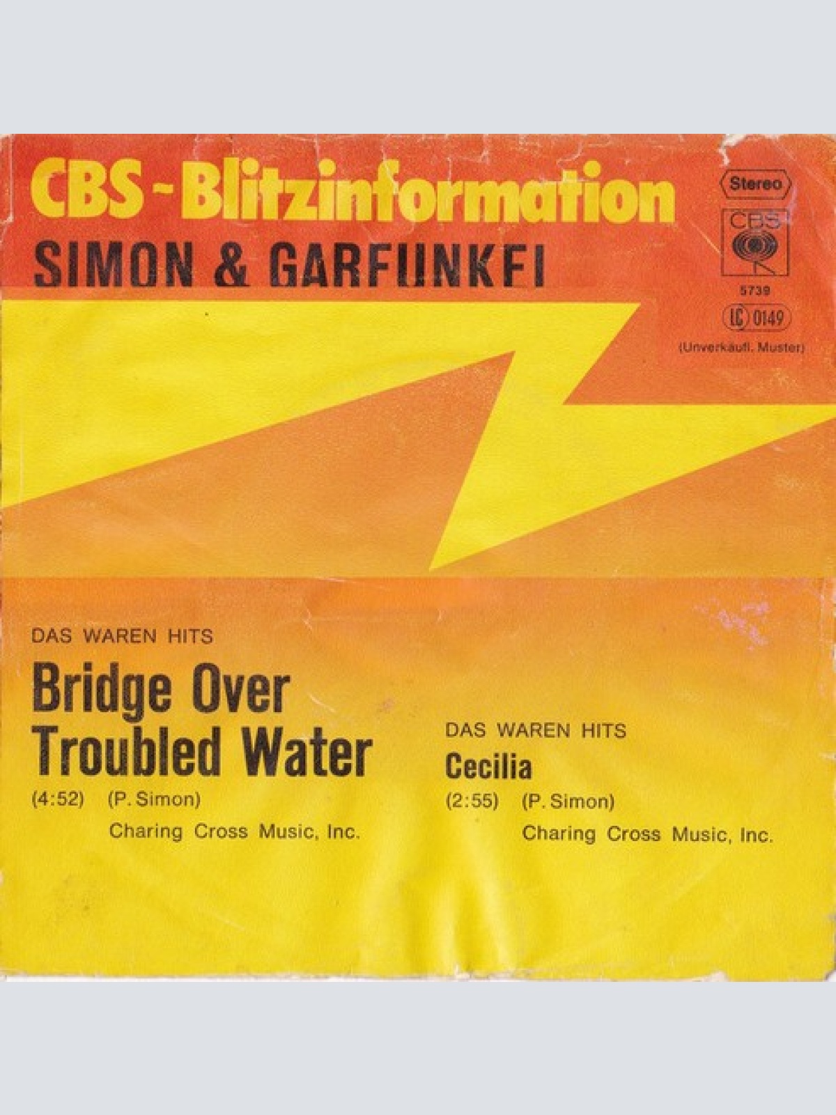 7", Single, Unv Simon & Garfunkel - Bridge Over Troubled Water / Cecilia