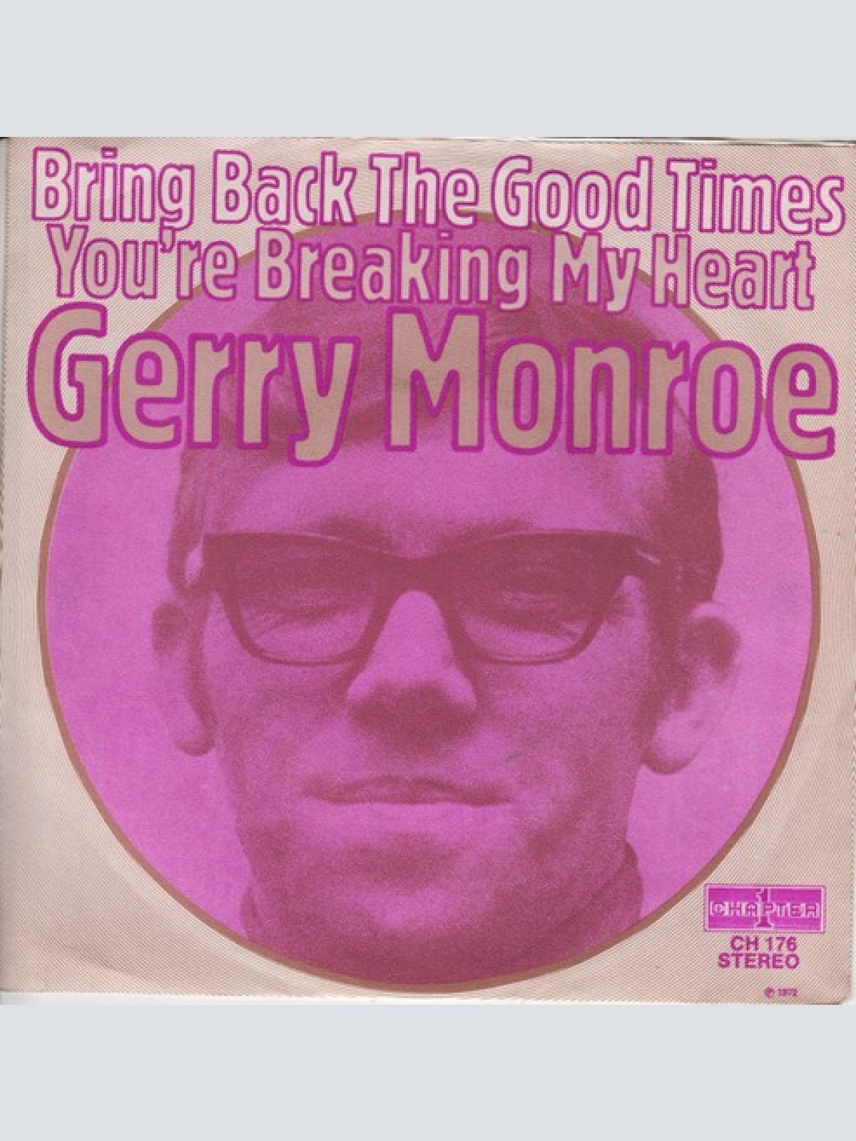 7", Promo Gerry Monroe - Bring Back The Good Times