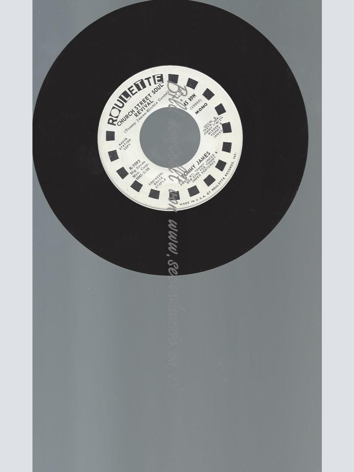 7"  Tommy James – Church Street Soul Revival  //PROMO