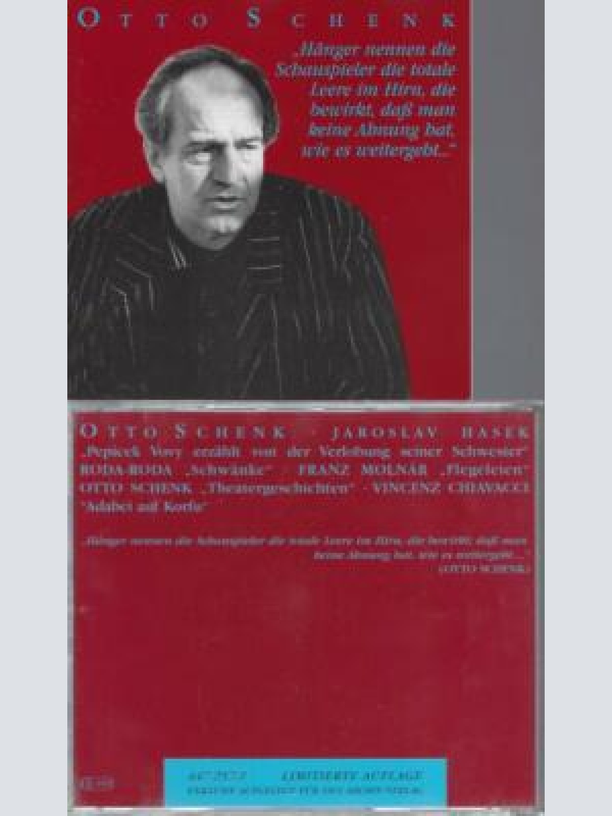 CD - Otto Schenk  Hänger nennen die Schauspieler