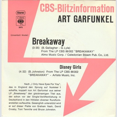 7", Single, Promo Art Garfunkel - Breakaway