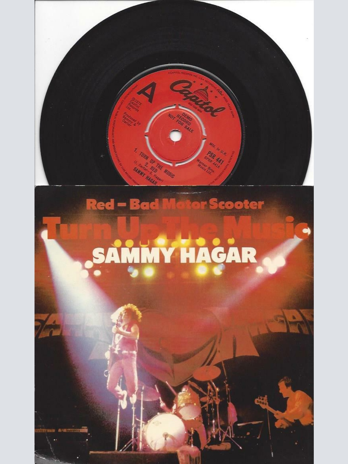 7"  Sammy Hagar  Turn Up The Music
