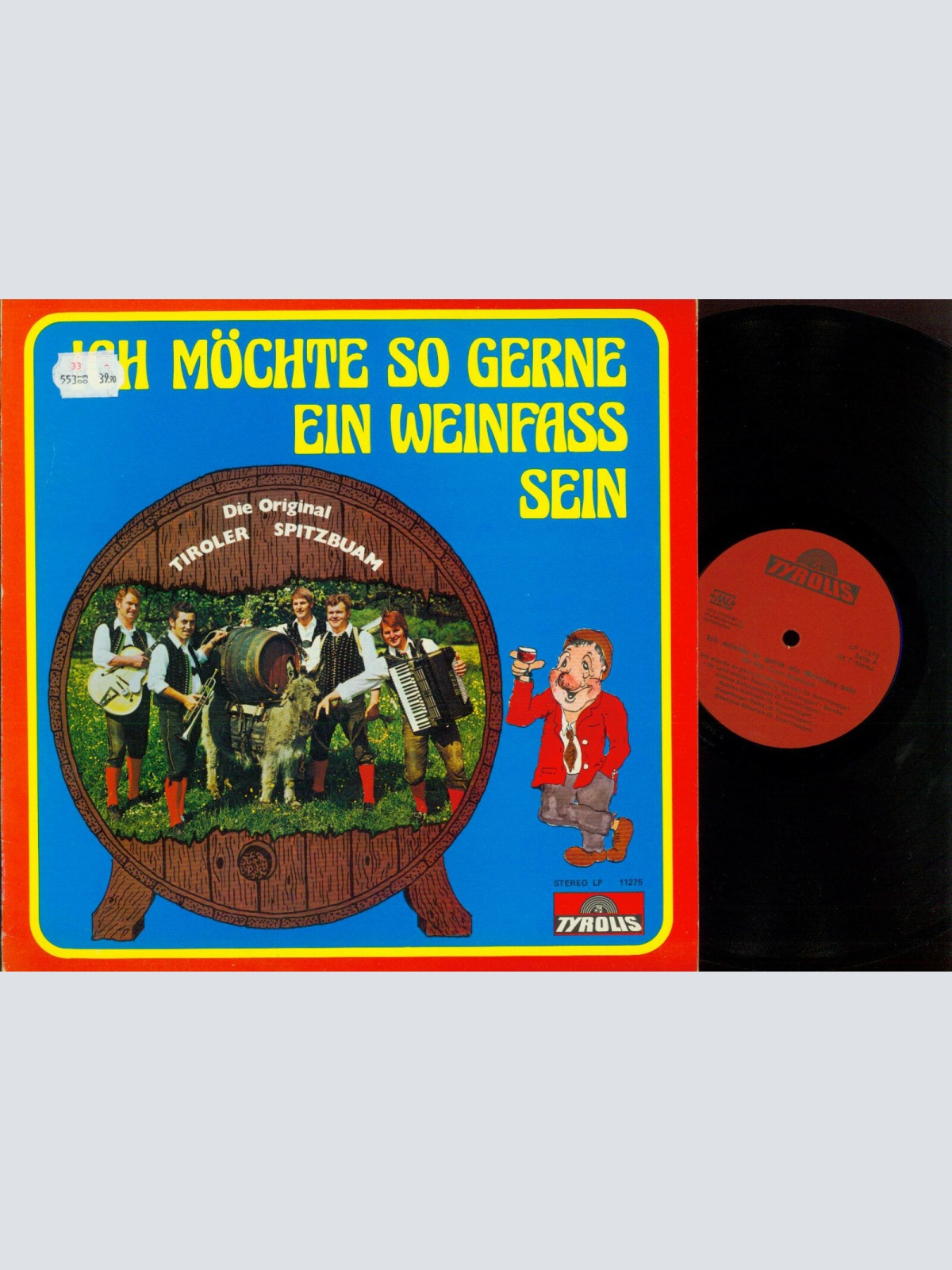 LP-- Die Tiroler Spitzbuam – Ich Möchte So Gerne Ein Weinfass Sein-- NM