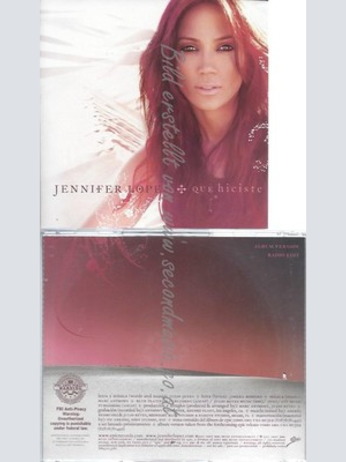 PROMO CD--JENNIFER LOPEZ --QUE HICISTE --