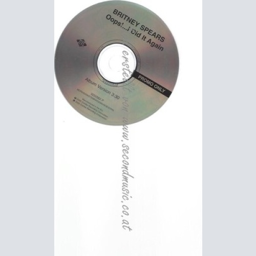 PROMO CD--BRITNEY SPEARS --OOPS I DID IT AGAIN --