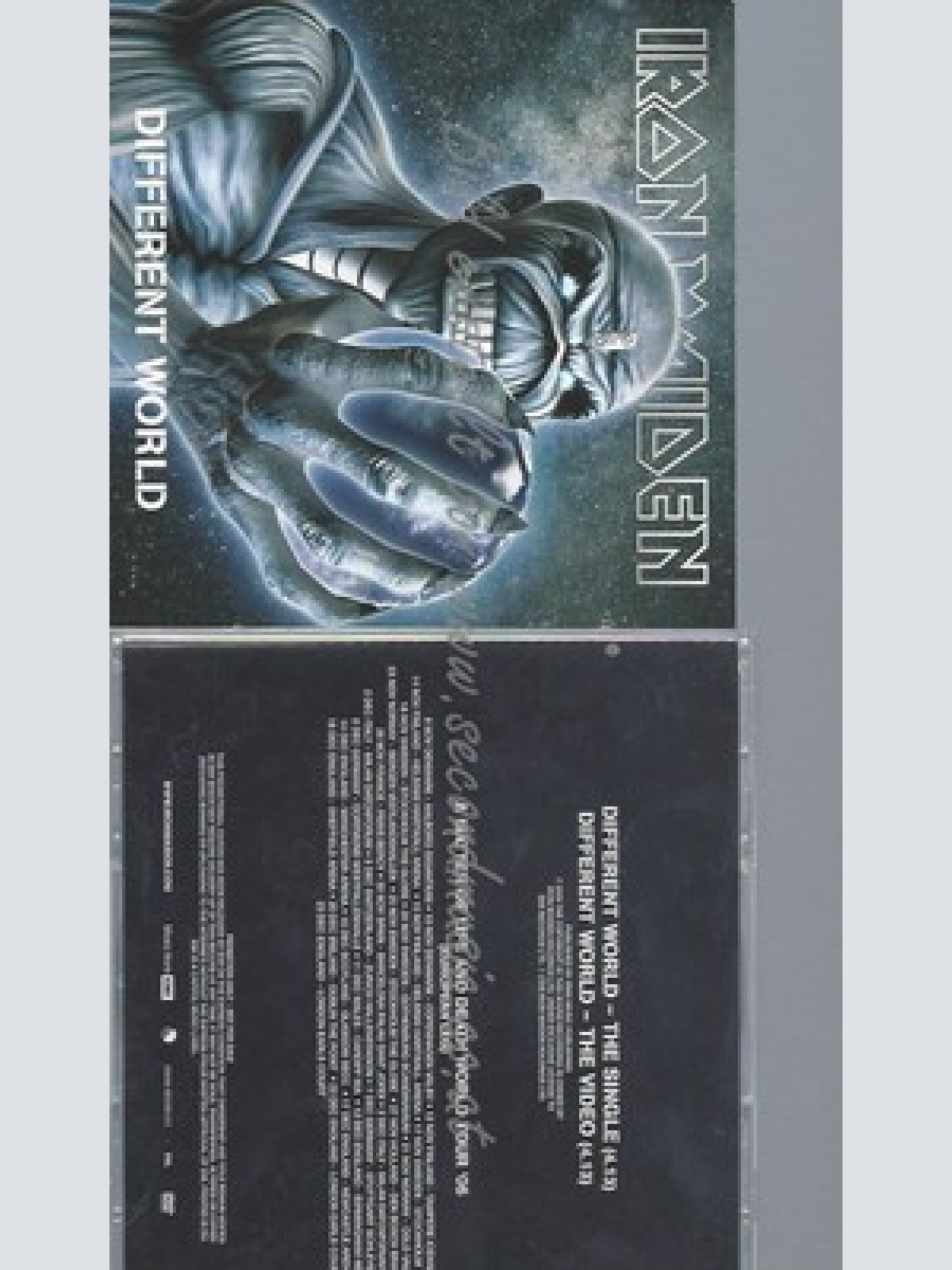 PROMO CD--IRON MAIDEN --DIFFERENT WORLD --CD+ DVD