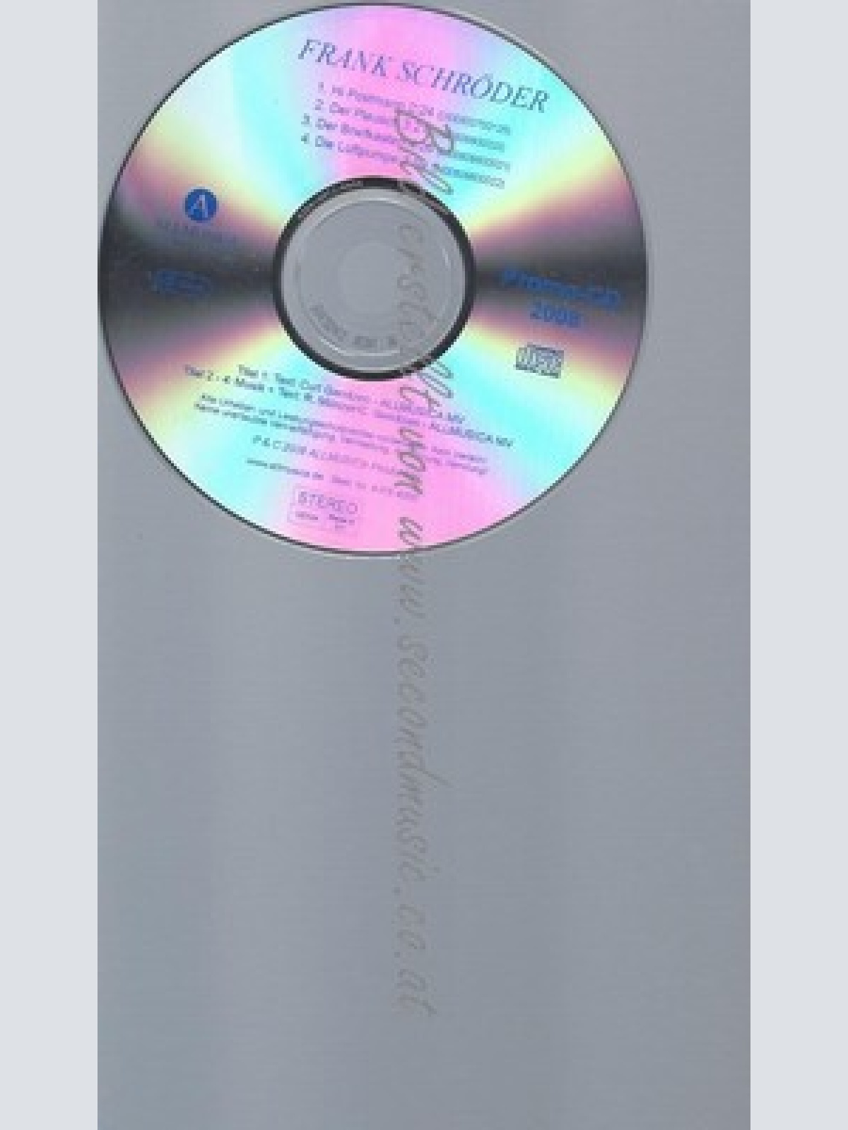 PROMO CD--FRANK SCHRÖDER --HI POSTMANN--4TR