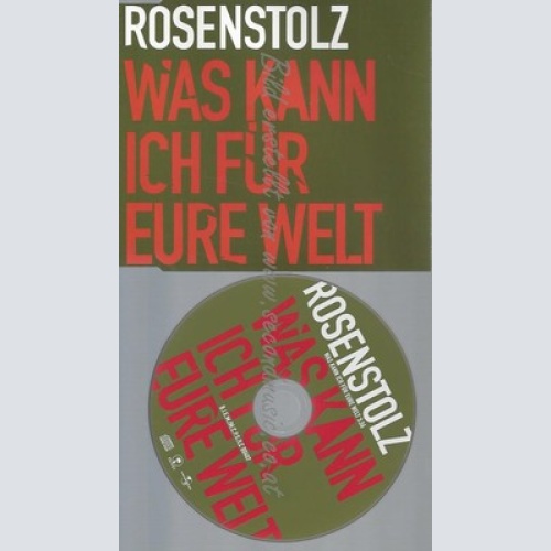 PROMO CD--ROSENSTOLZ--WAS KANN ICH FÜR EURE WELT --1TR
