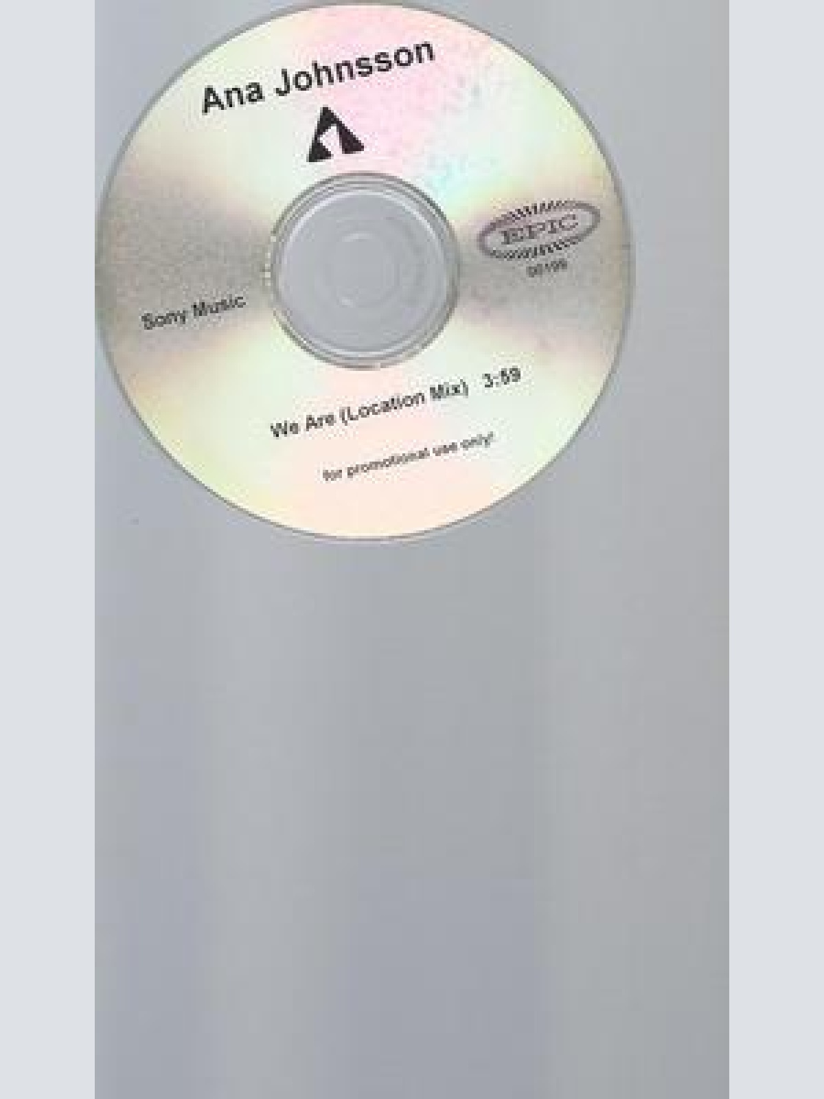 PROMO CD--ANA JOHNSON --WE ARE --1 TR