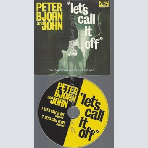 PROMO CD--PETER BJORN AND JOHN--LETS CALL IT OFF--2TR