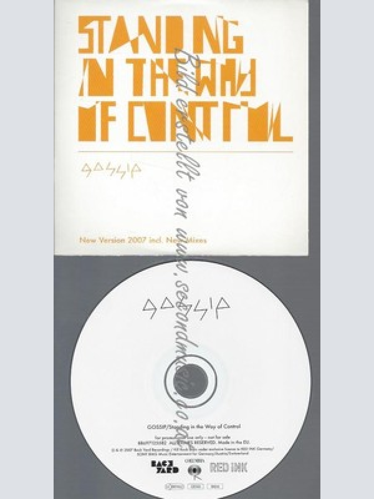 PROMO CD--GOSSIP--STANDING IN THE WAY OF CONTROL-8TR