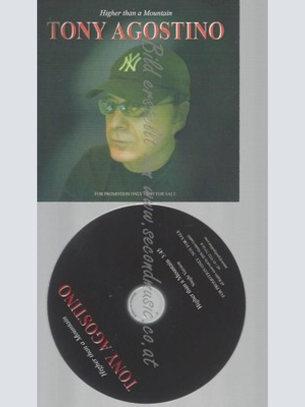 PROMO CD--TONY AGOSTINO--HIGHER THAN A MOUNTAIN