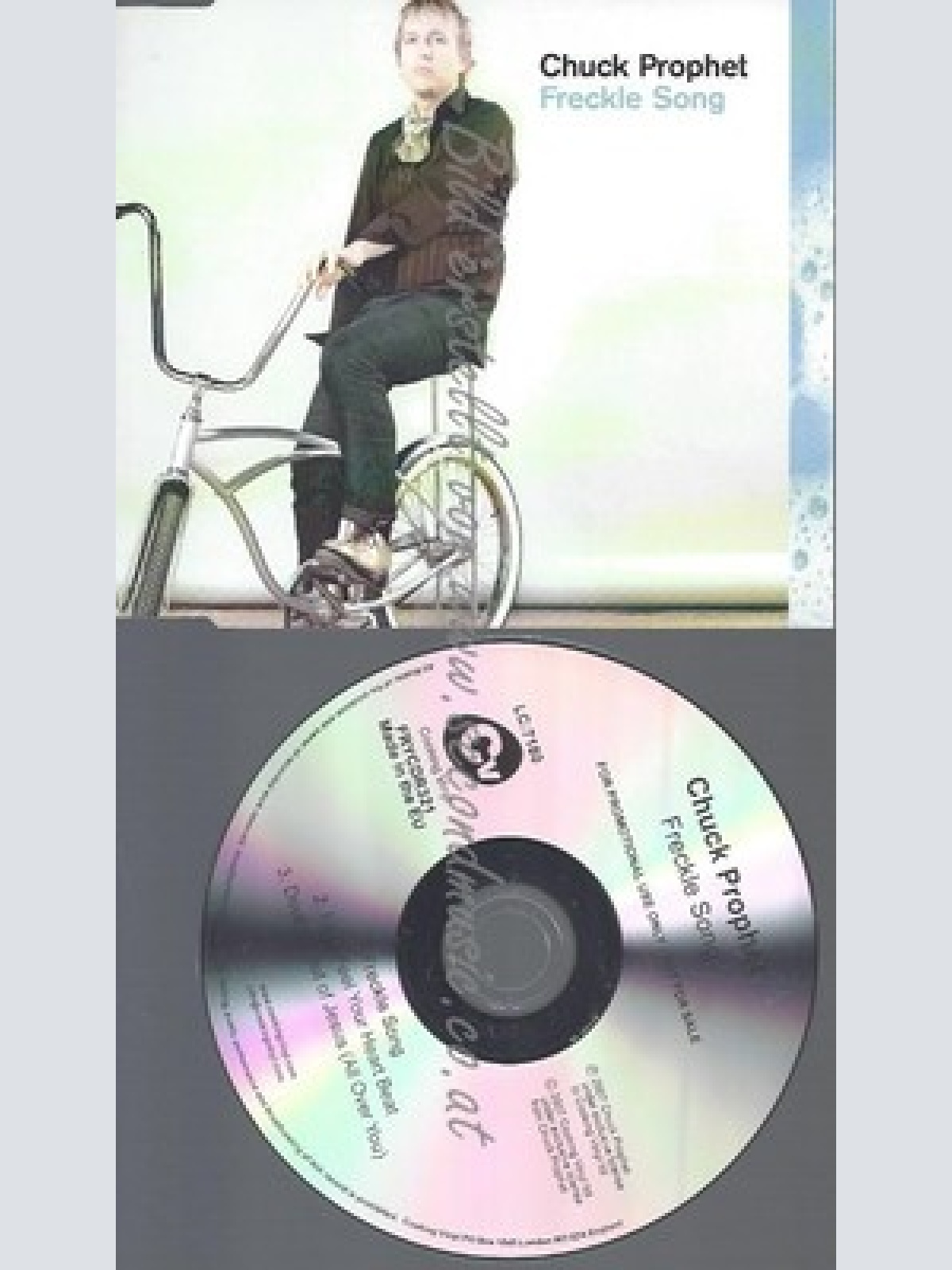 PROMO CD--CHUCK PROPHET--FRECKLE SONG--MIT INFO SHEET--3TR