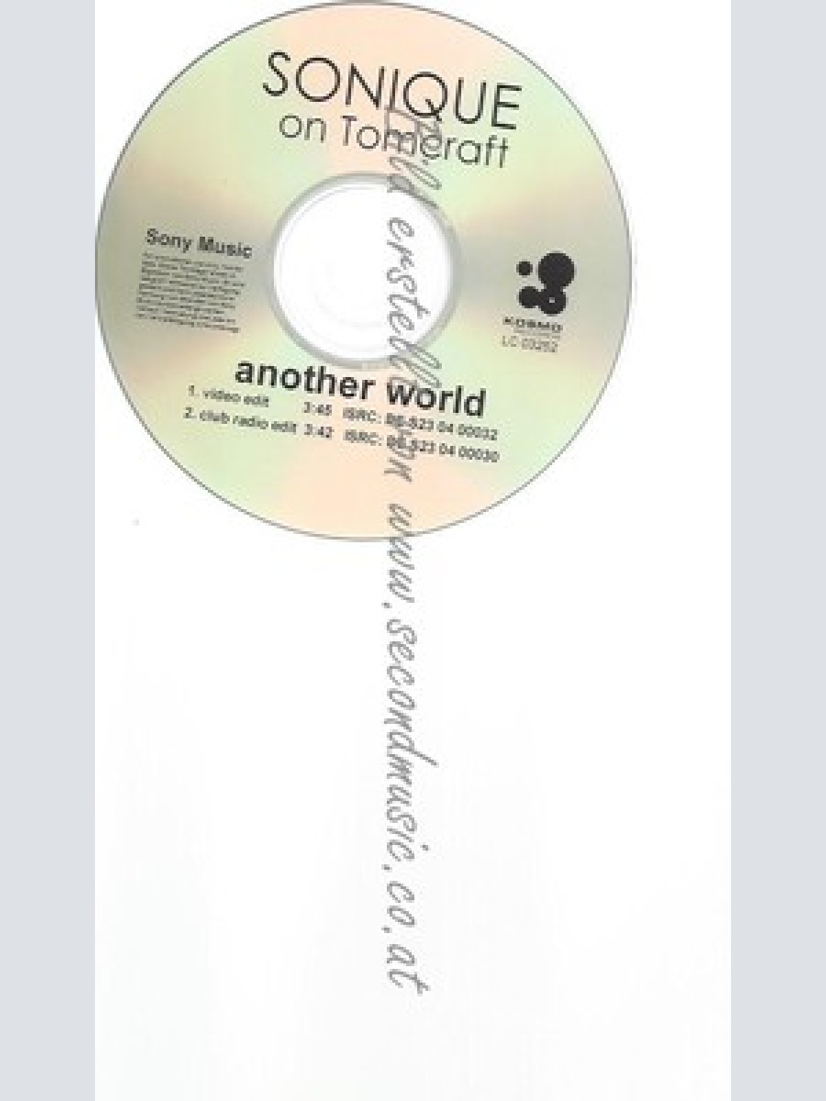 PROMO CD--SONIQUE ON TOMCRAFT --ANOTHER WORLD --2TR