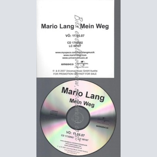 PROMO CD--MARIO LANG--MEIN WEG--13TR