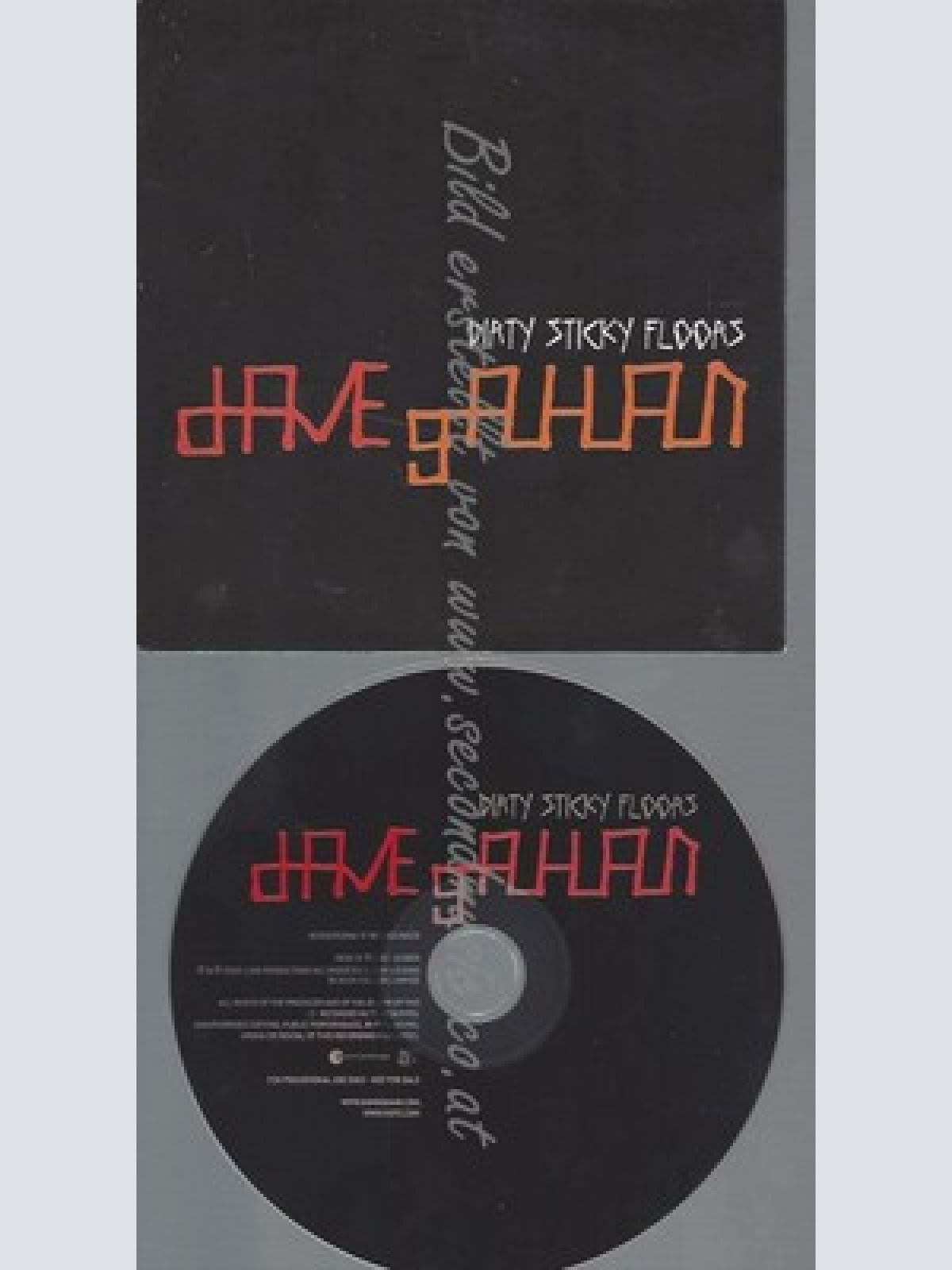 PROMO CD--DAVE GAHAN--DIRTY STICKY FLOORS--1TR