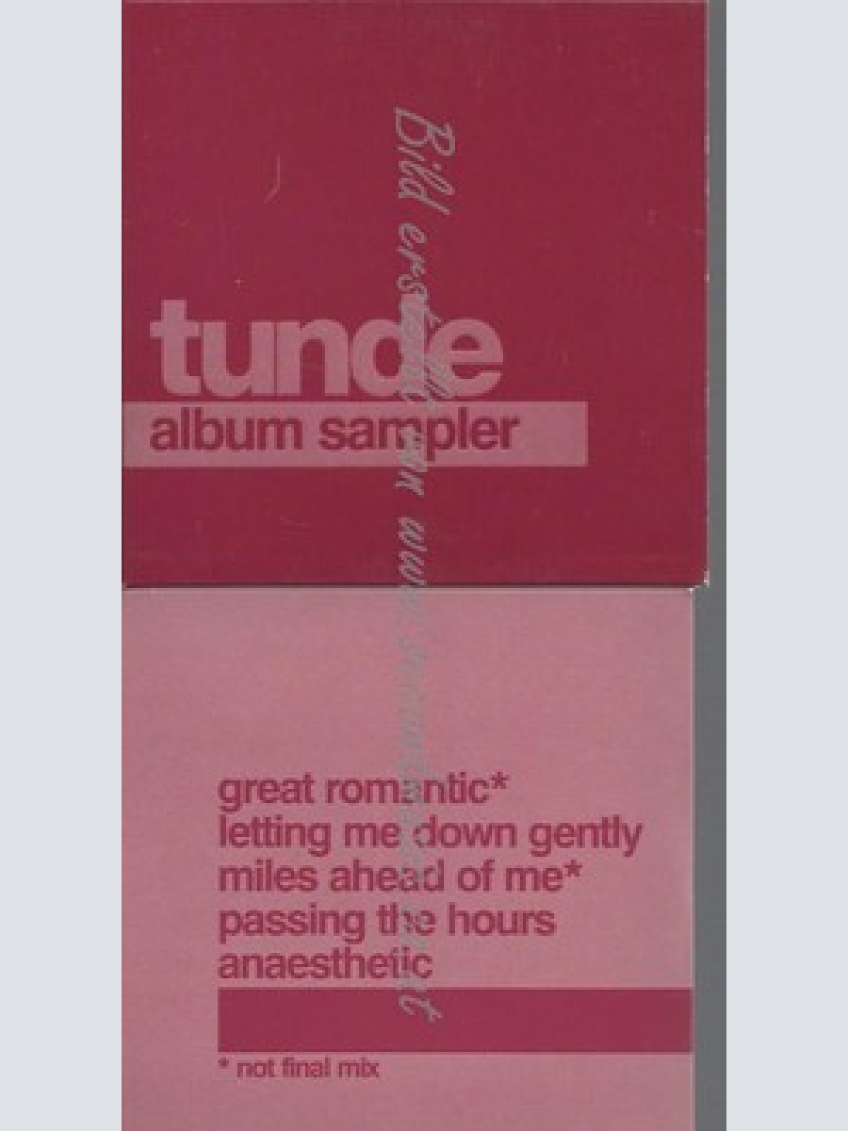 PROMO CD--TUNDE--ALBUM SAMPLER