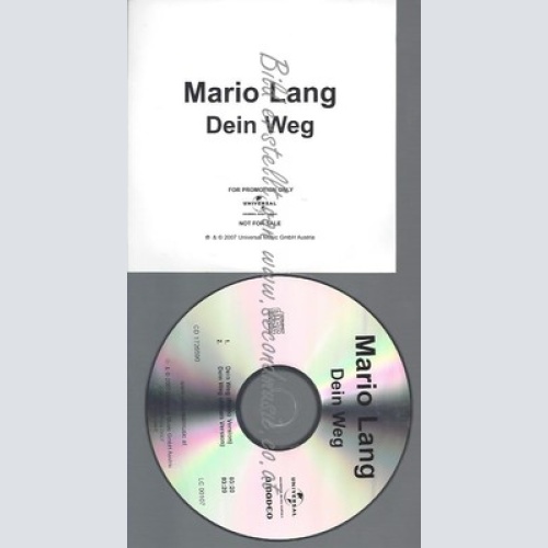 PROMO CD--MARIO LANG--DEIN WEG--2TR