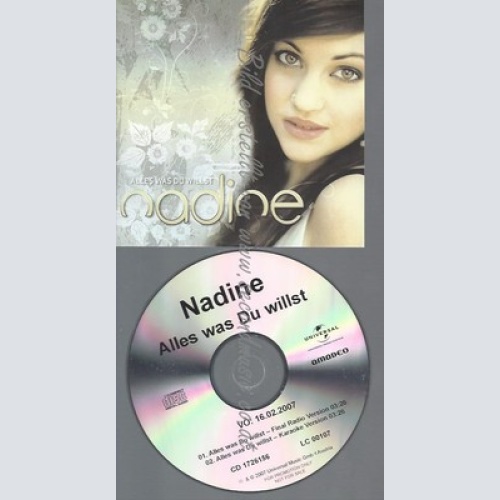PROMO CD--NADINE--ALLES WAS DU WILLST--2TR---