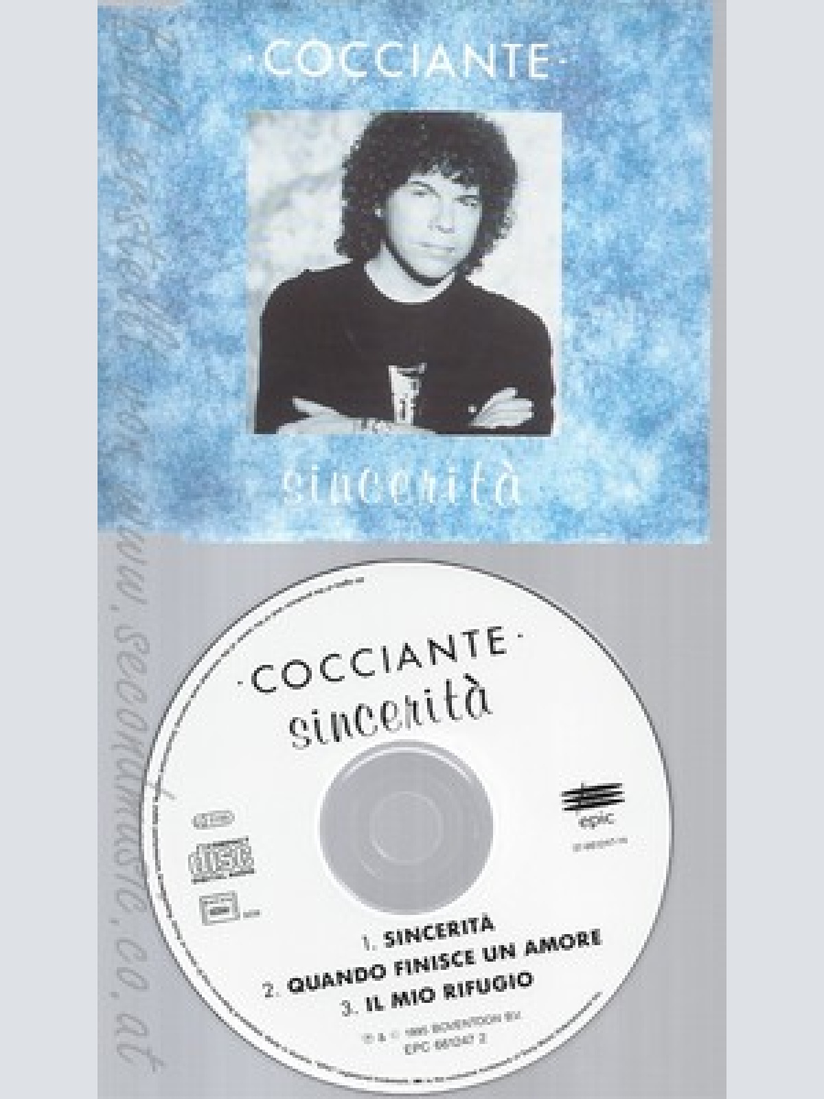 MAXI CD--RICCARDO COCCIANTE - SINGLE -- SINCERITÓ -3 TRACKS, -