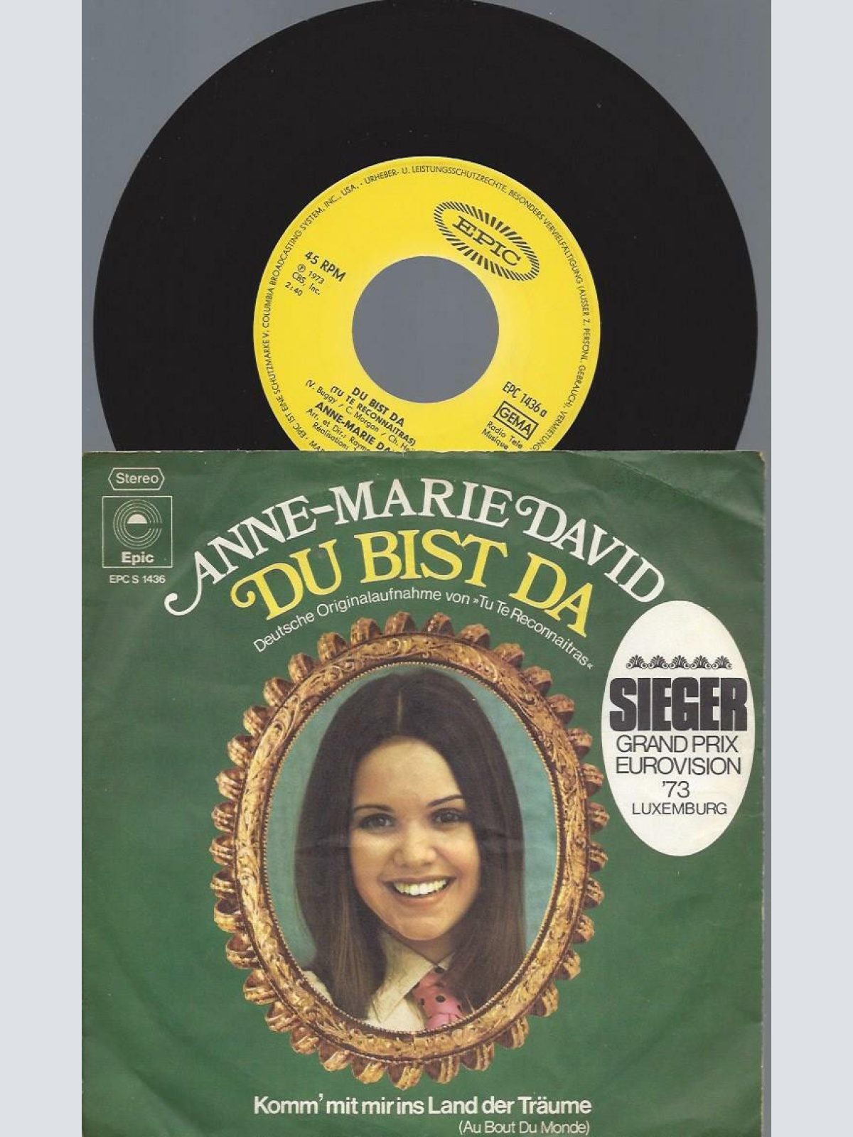 7"  Anne-Marie David – Du Bist Da