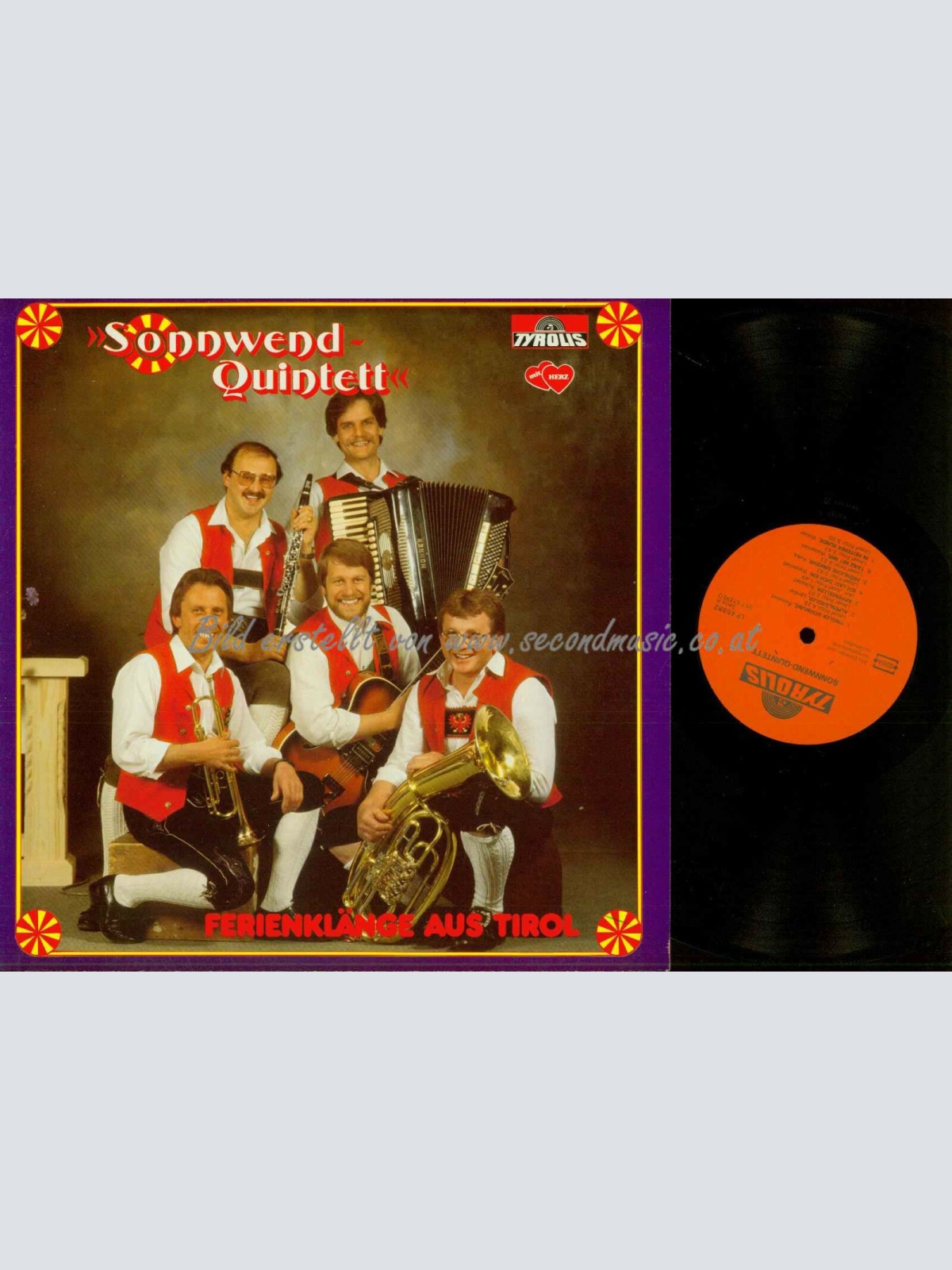 LP--Sonnwend Quintett --Ferienklänge aus Tirol   //  NM