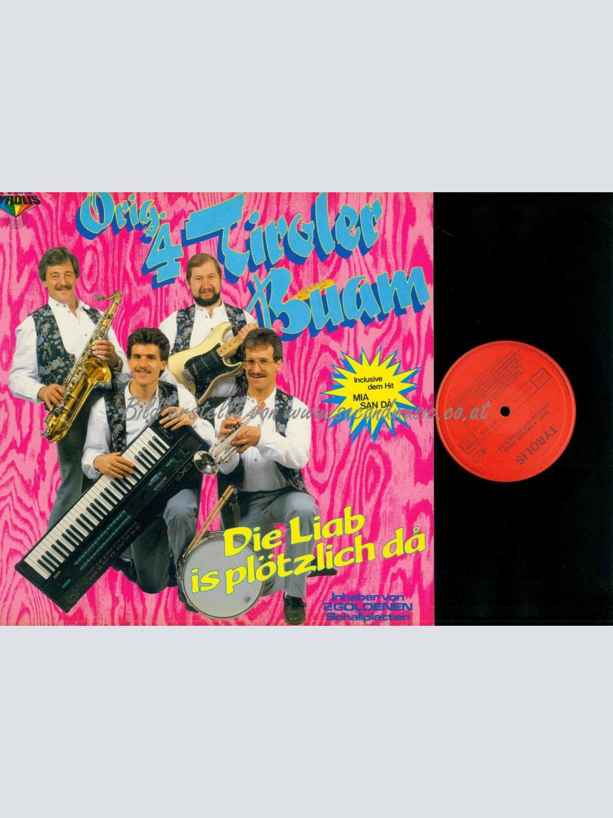 LP--Original 4 Tiroler Buam – Die Lieb Is Plötzlich Da  //  NM