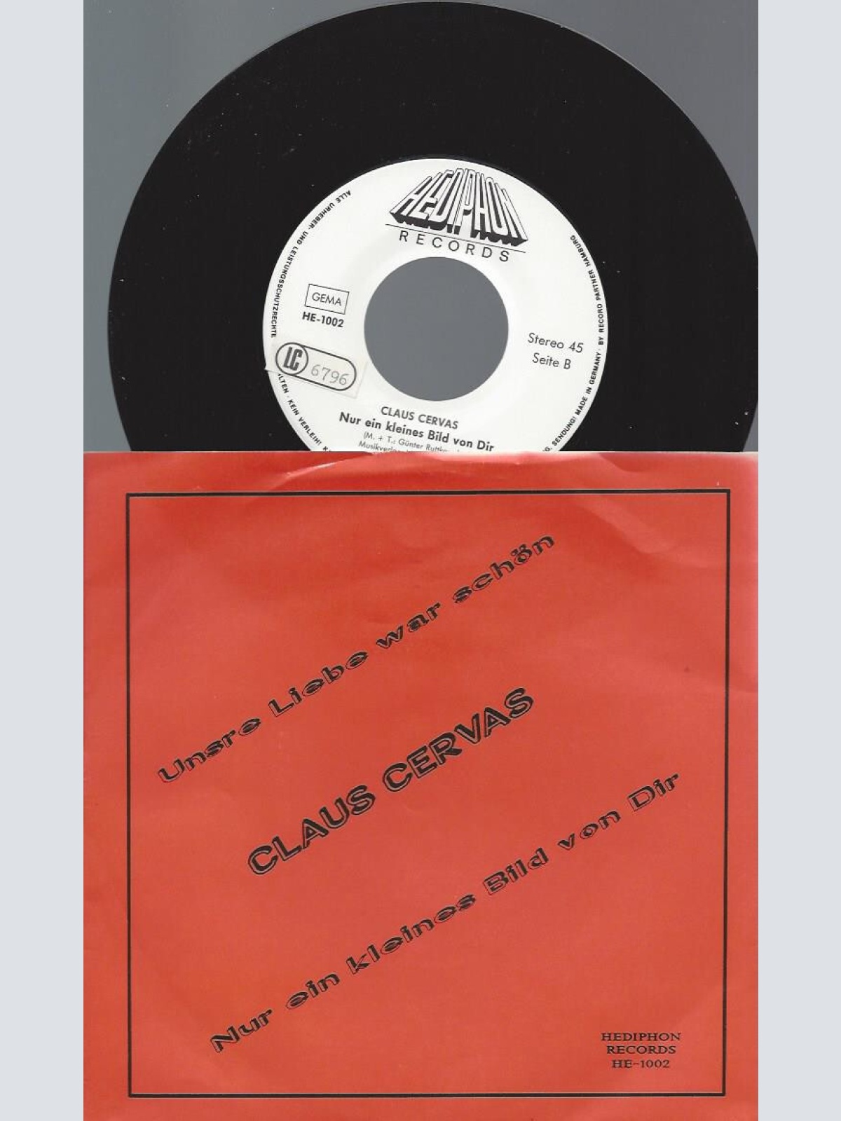 7"  Claus Cervas    Unsre Liebe