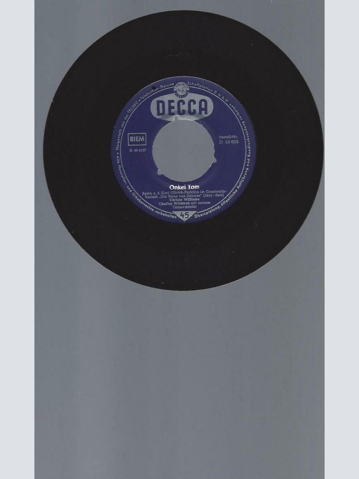 7"    Christa Williams – Onkel Tom