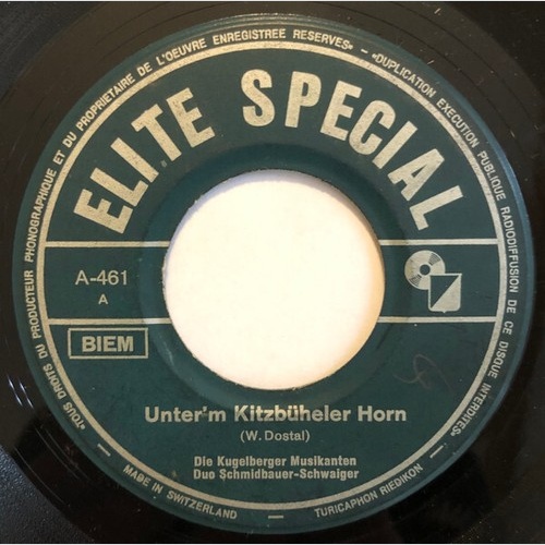 7" Die Kugelberger Musikanten, Duo Schmidbauer-Schwaiger - Unter'm Kitzbühele...
