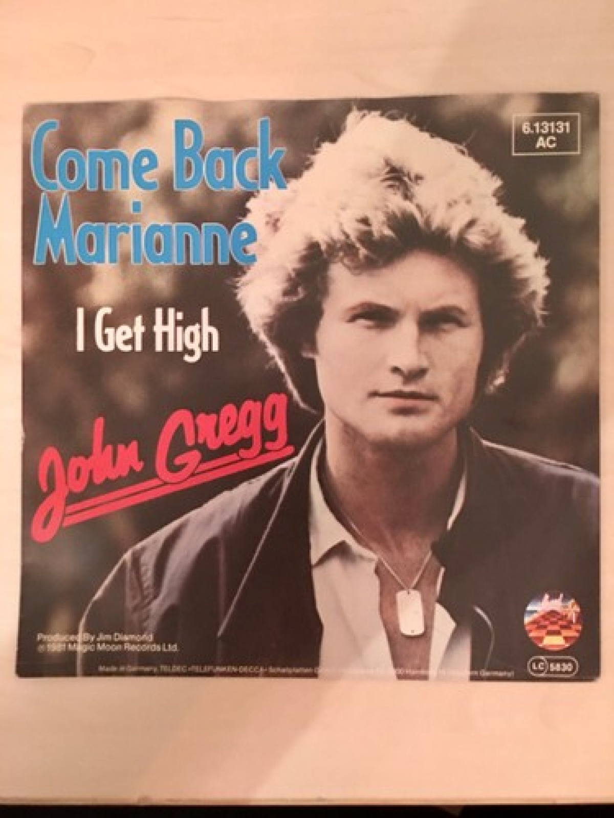 7", Single, Promo John Gregg - Come Back Marianne