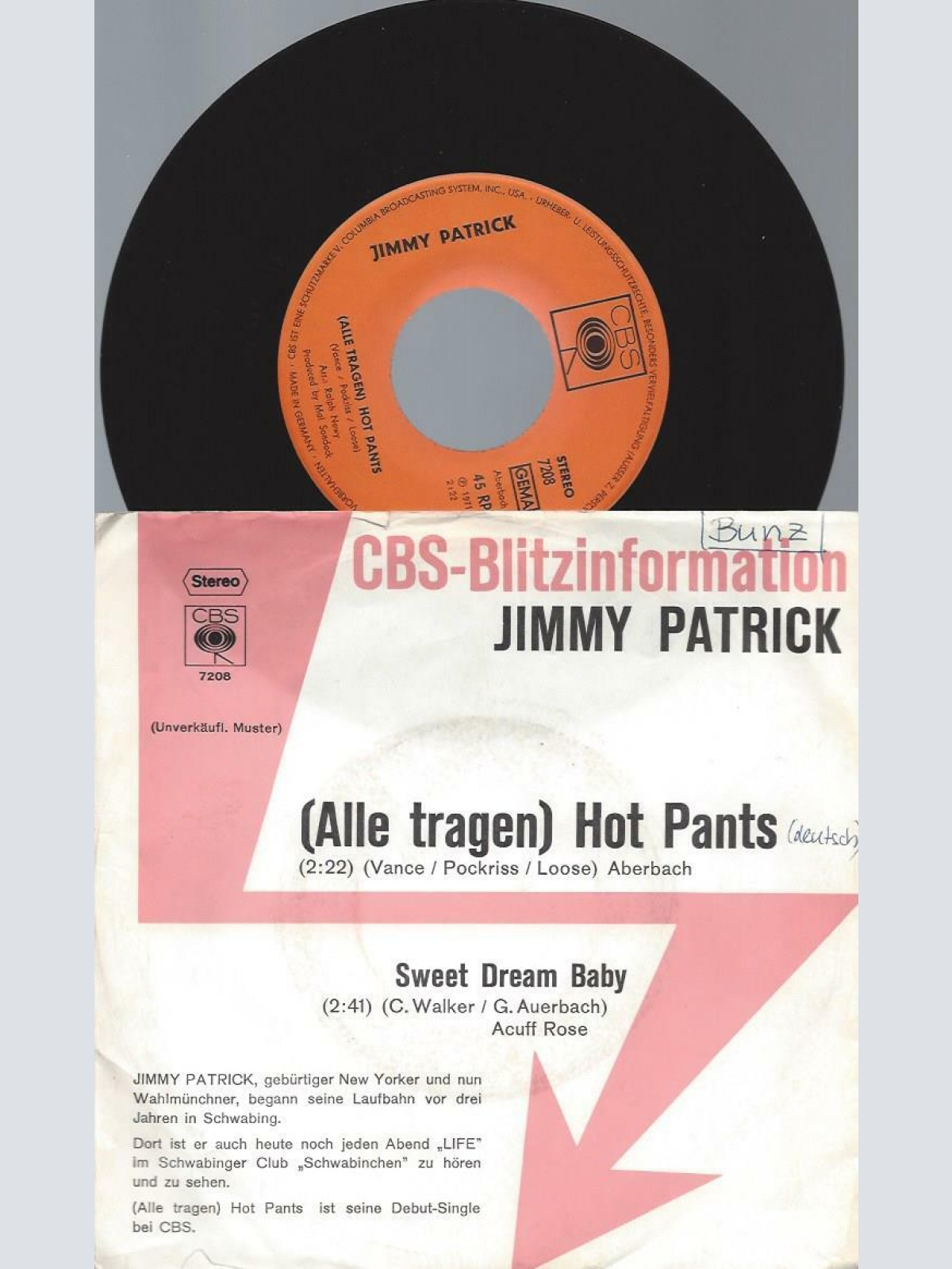 7"  Jimmy Patrick  (Alle Tragen) Hot Pants