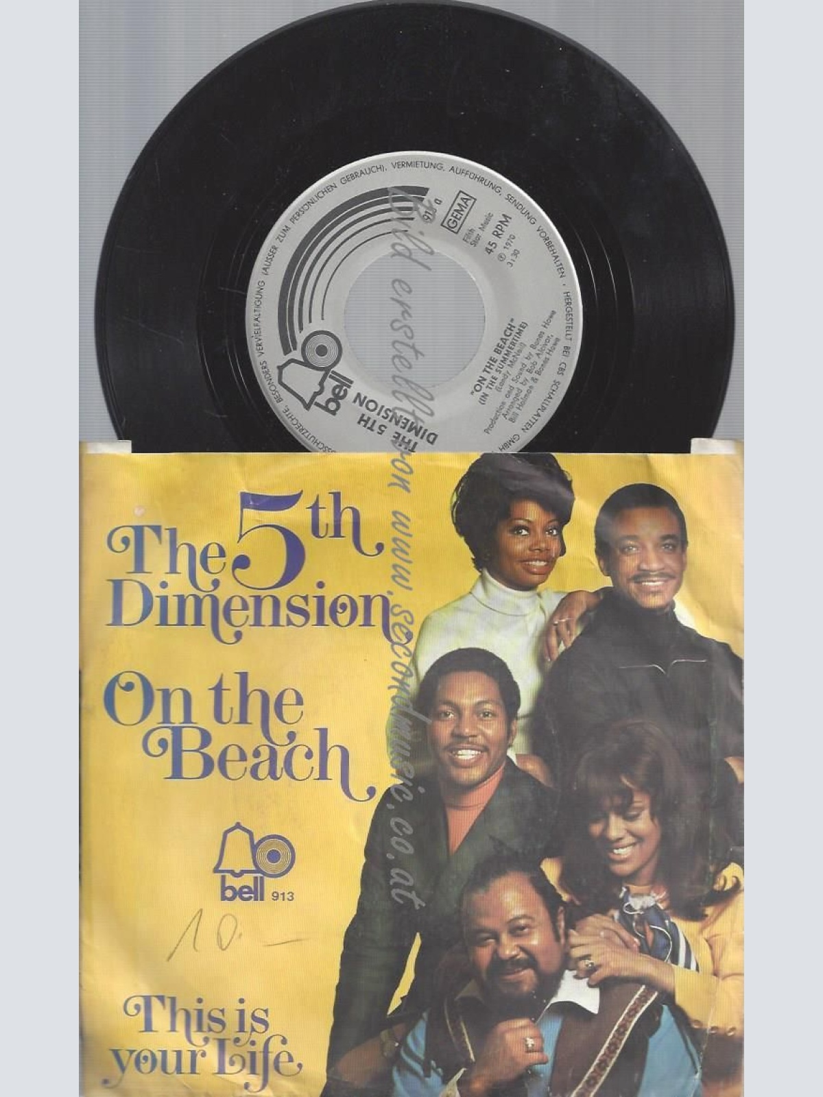7" The 5th Dimension On The Beach